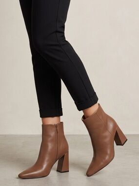 Marc Fisher LTD Yanara Pointed Toe Ankle Booties in Dark Brown